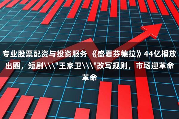专业股票配资与投资服务 《盛夏芬德拉》44亿播放出圈，短剧\＂王家卫\＂改写规则，市场迎革命